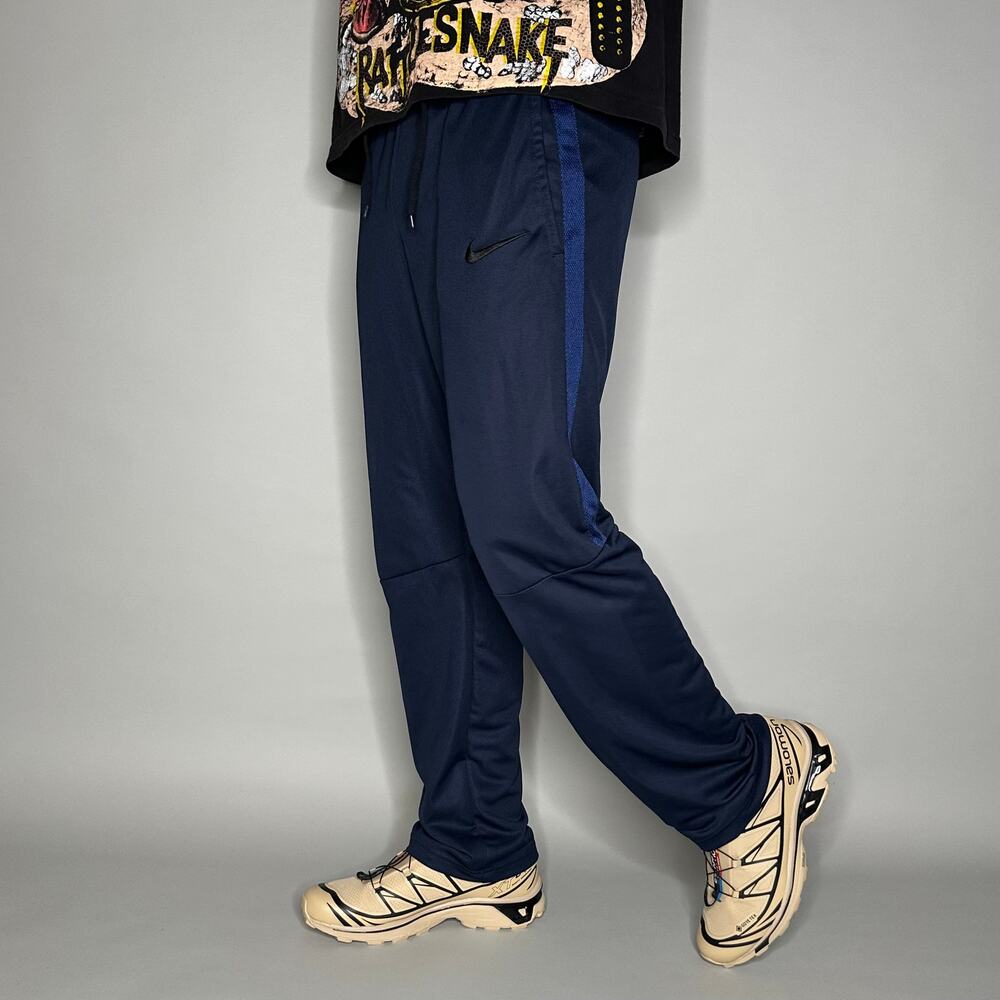 Vintage Y2K Nike Sweatpants Mens S Navy Blue Polyester Subtle Swoosh